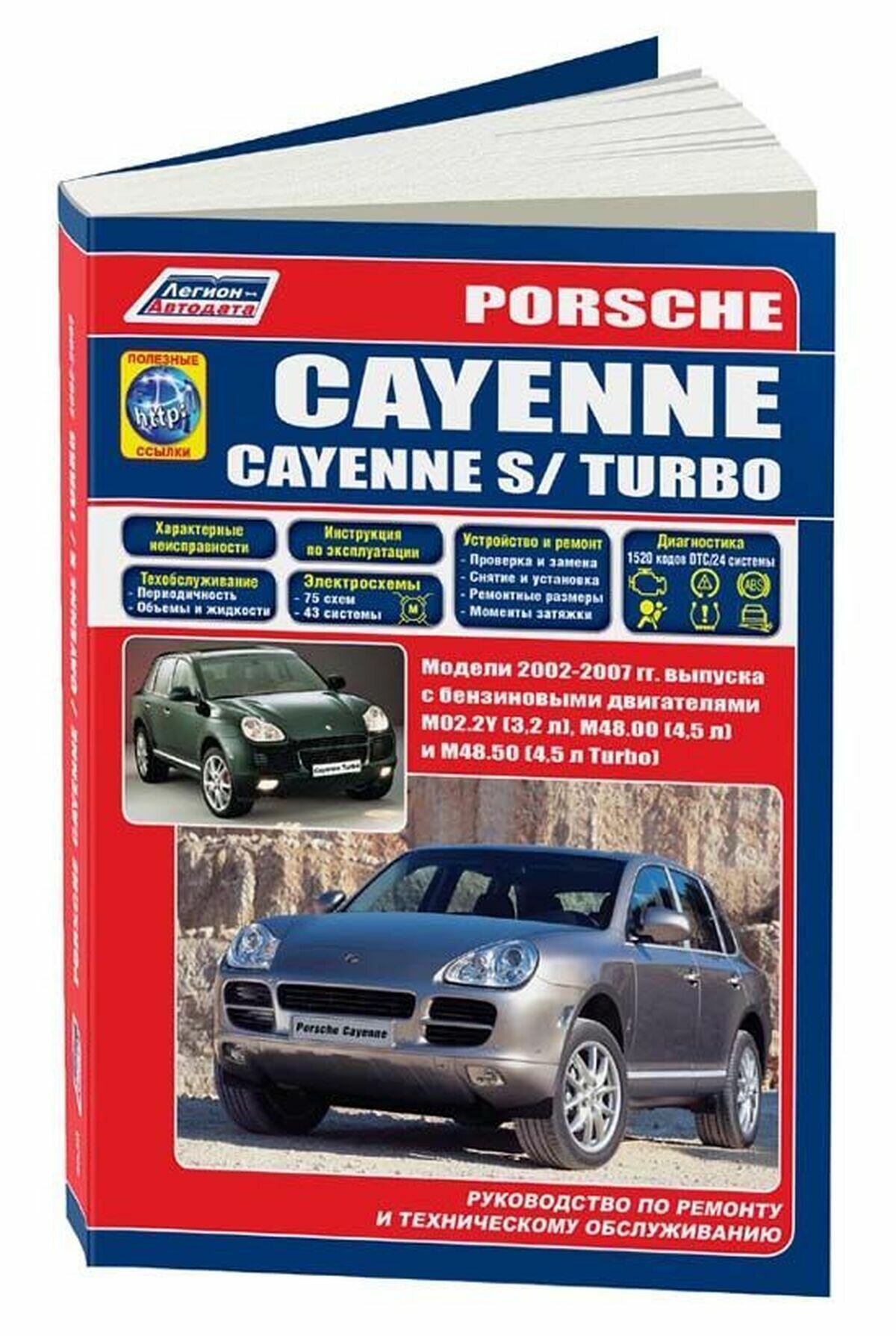 Автокнига: руководство / инструкция по ремонту и эксплуатации PORSCHE CAYENNE / CAYENNE S / CAYENNE TURBO (порше кайен) бензин 2002-2007 года выпуска, 9785-88850-584-7, издательство Легион-Aвтодата