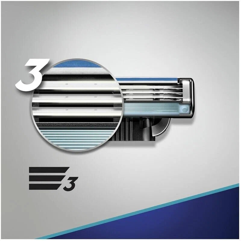 Сменные кассеты для станка Gillette MACH3 Start, гладкое бритье, 8 шт. — фото 1