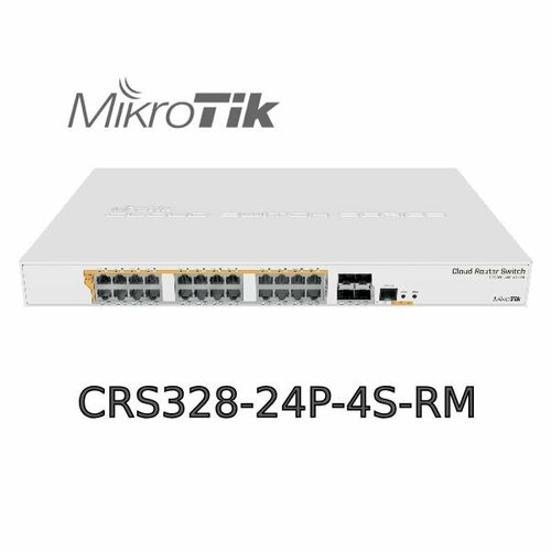 Коммутатор MikroTik CRS328-24P-4S-RM коммутатор mikrotik crs328 4c 20s 4s rm