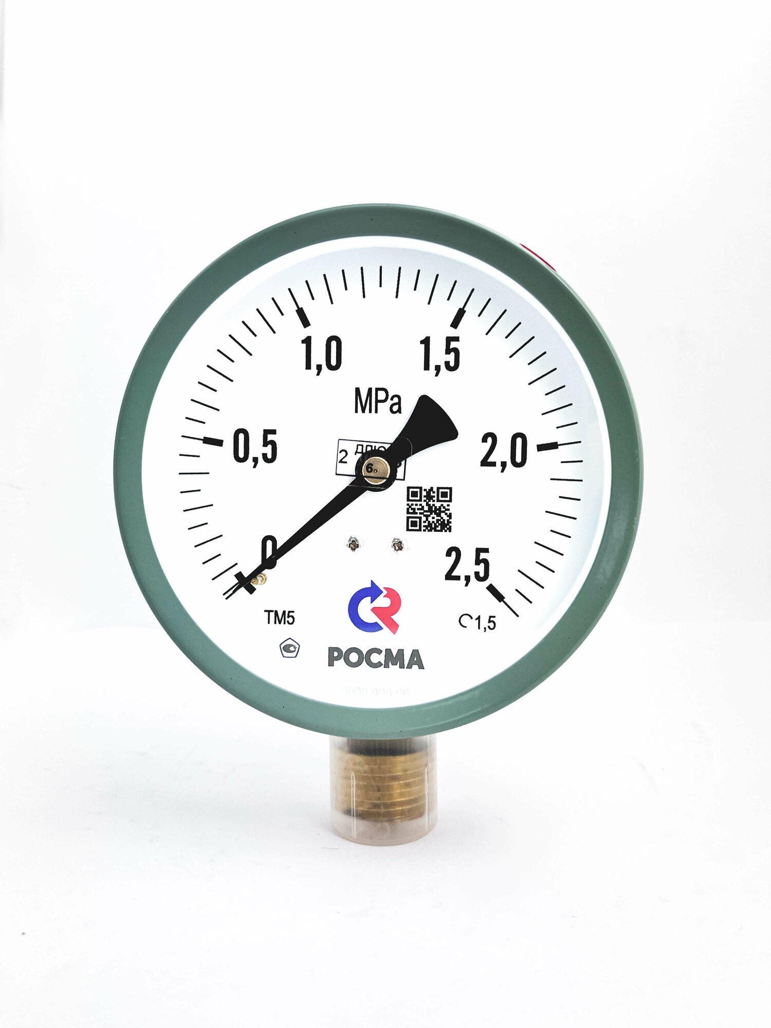 Манометр ТМ-510PМ2 давление 0-25MРа (25 бар) резьба G1/2 класс точности 15 корпус 100 мм.