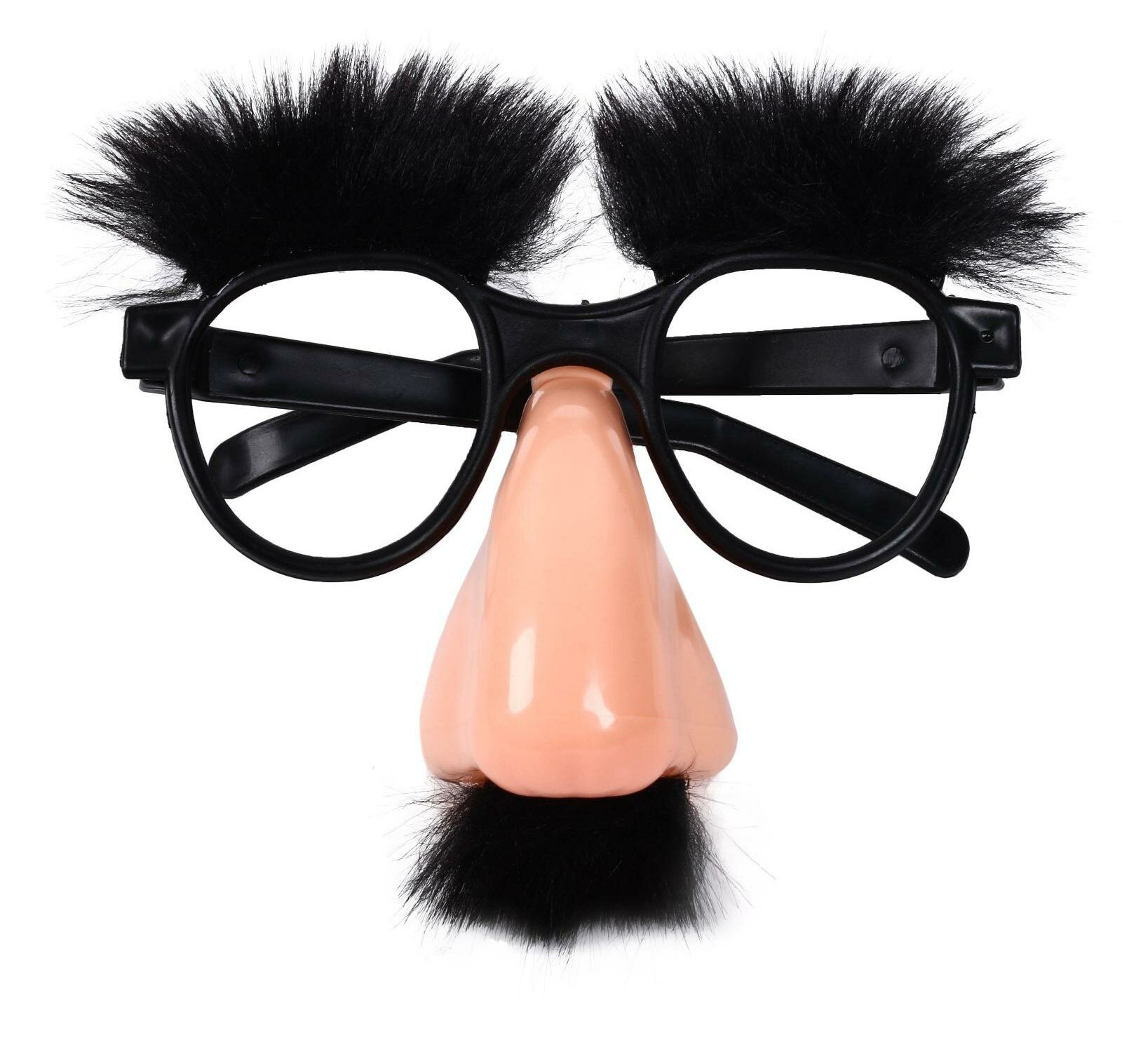 Очки-маска карнавальные, брови, большой нос, 17 × 4 × 19 см, микс