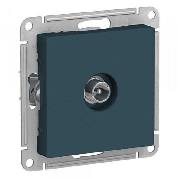 фото Schneider/Systeme Electric ATLASDESIGN TV розетка проходная 4DB, механизм, изумруд ATN000892