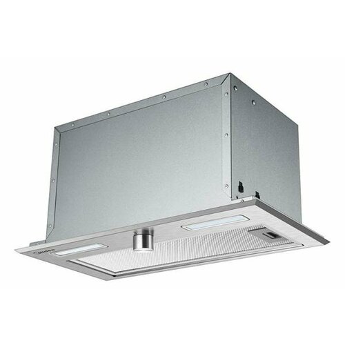 Вытяжка полностью встраиваемая ширина 52 см отводрециркуляция 1150 м3час механическое управление 3 скорости LED освещение 215 Вт алюминиев 2078400₽
