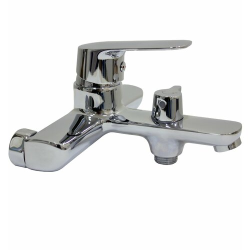 Смеситель NAVAQ однорукий д/ванны, литой излив, хром, латунь, поворот. дивертор