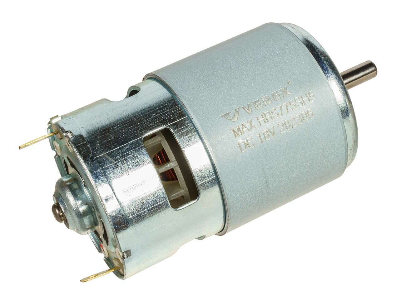 фото Моторчик большой VEBEX для шуруповерта HRS 775 18V диаметр вала 5мм
