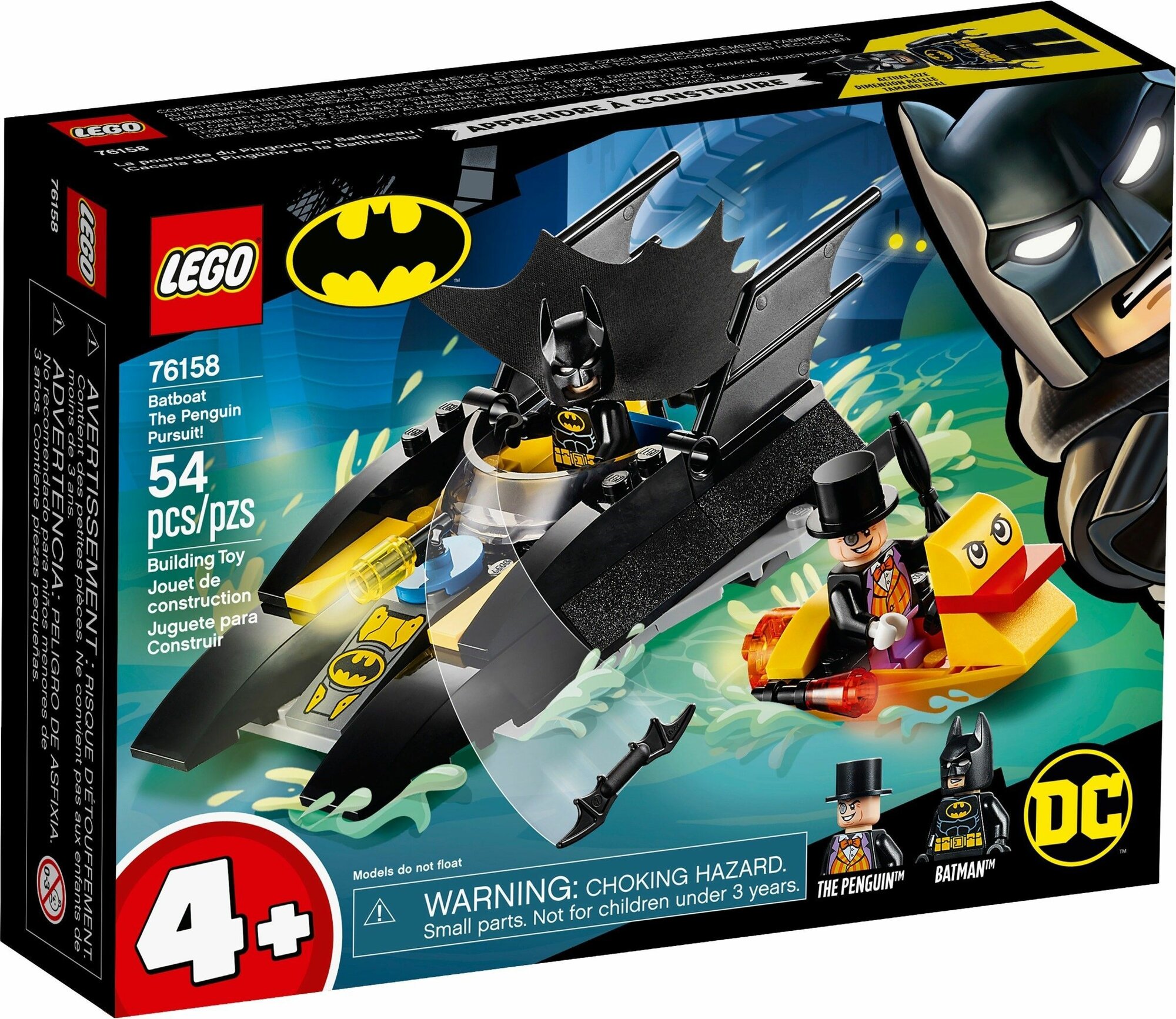 Конструктор LEGO DC Comics Super Heroes 76158 Погоня за Пингвином на Бэткатере, 54 дет.