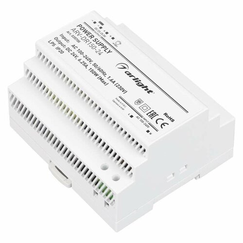 Блок питания (AC-DC) 24V 150W 035700 ARV-DR150-24 на din рейку