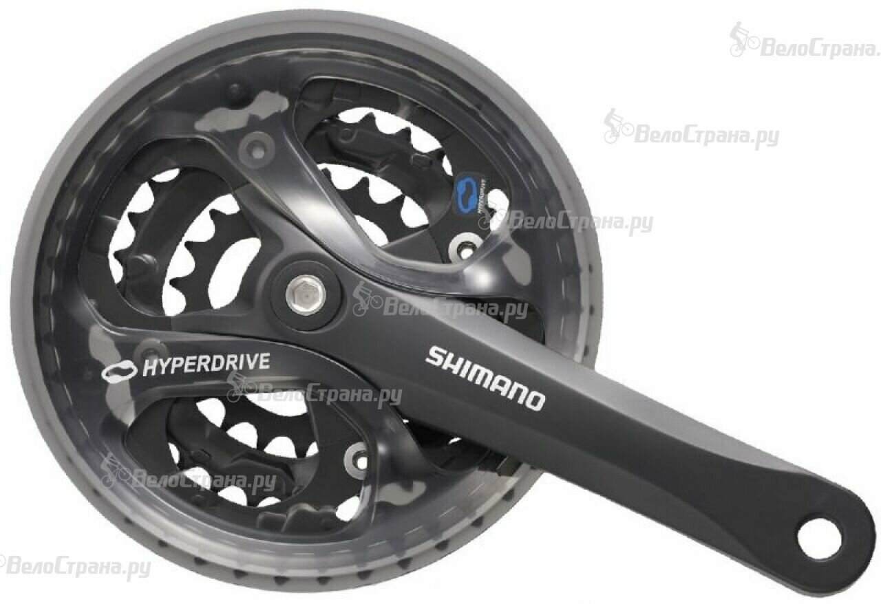 Система шатунов Shimano Acera, M361, 170 мм, Кв, 42/32/22T, защ. Черный