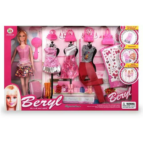 Кукла L5727 с набором одежды и аксессуарами в/к кукла с набором одежды и аксесс в к 13x4x32 см