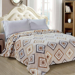 Плед 150х200 1.5 спальный на диван Cleo Bamboo мягкий пушистый с рисунком, микрофибра 100%