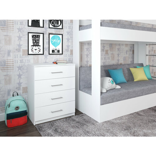 Комод с ящиками в детскую в спальню Есэндвич квадро Лаворо 70x43х89 см Белый 9790₽