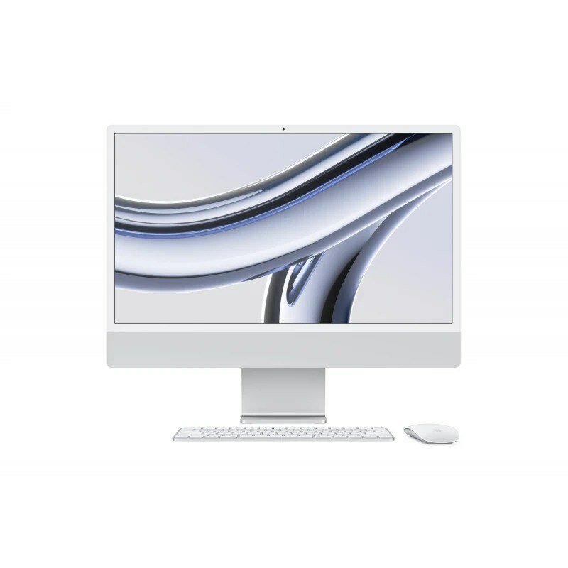 Apple Моноблок Apple iMac 24 2023 (M3 8-Core, GPU 8-Core, 8 ГБ, 256 ГБ) (Серебристый, 8 ГБ, 256 ГБ, MQR93)