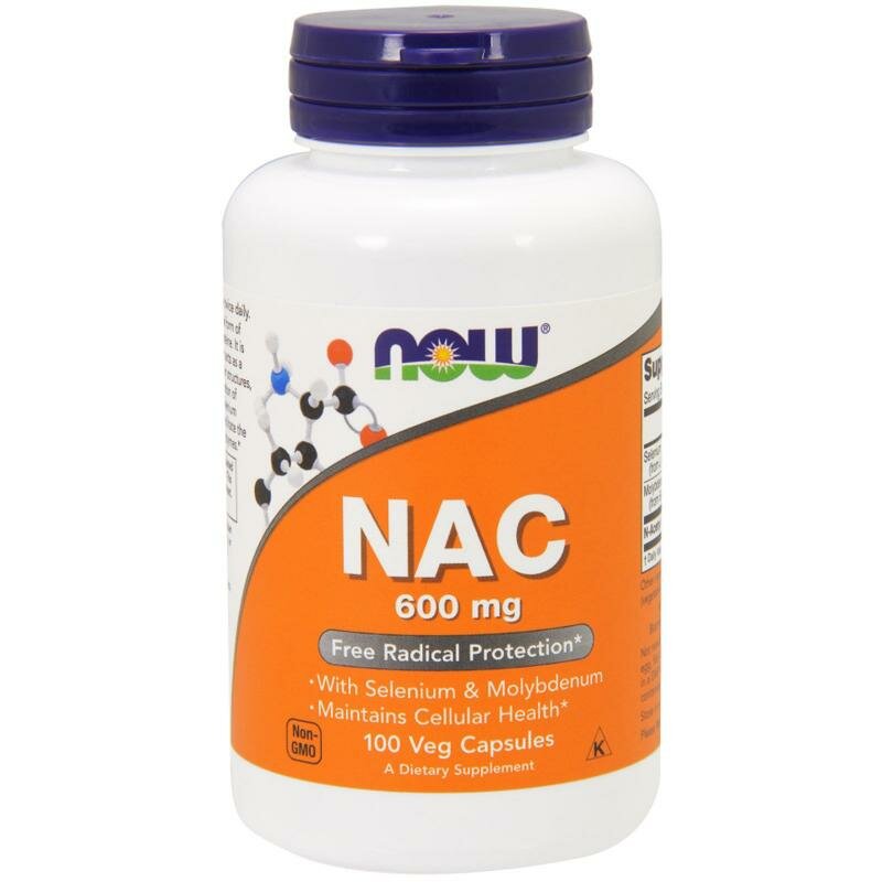Капсулы NOW NAC 600 мг, 100 шт.