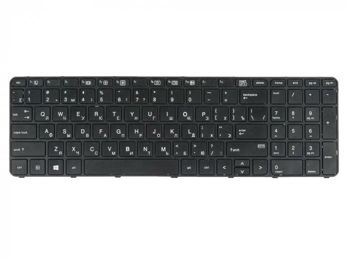 Клавиатура (keyboard) для ноутбука HP ProBook 450 G3 455 G3 470 G3 470 G4 черная с рамкой гор. Enter ZeepDeep  727682-251