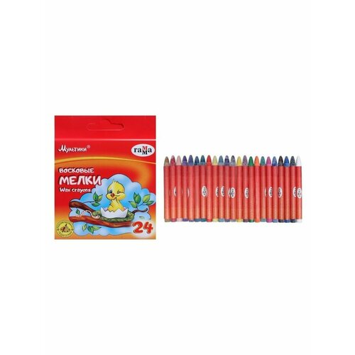 Мелки восковые 24 цветаГаммаМультики 330₽