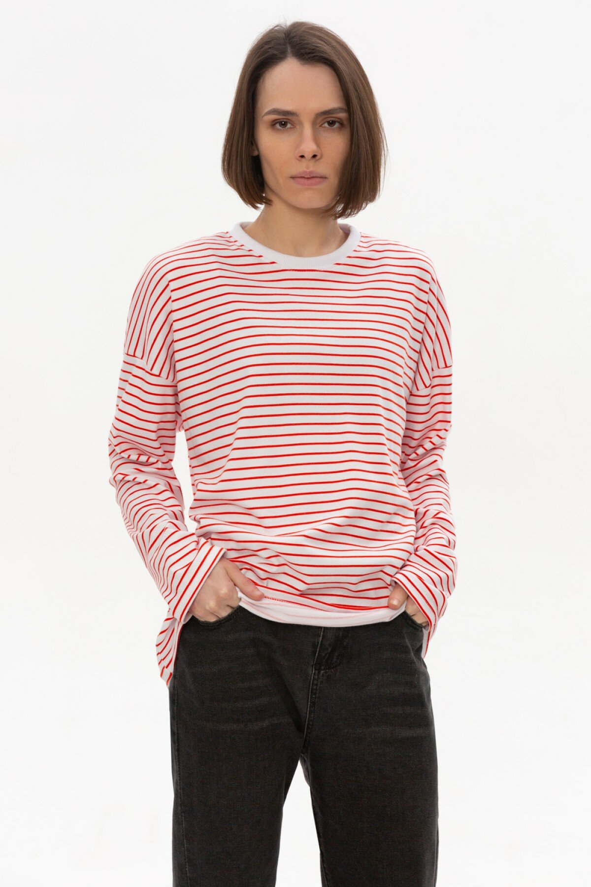 Лонгслив Магазин Толстовок, размер M-48-Unisex-(Женский), , красный