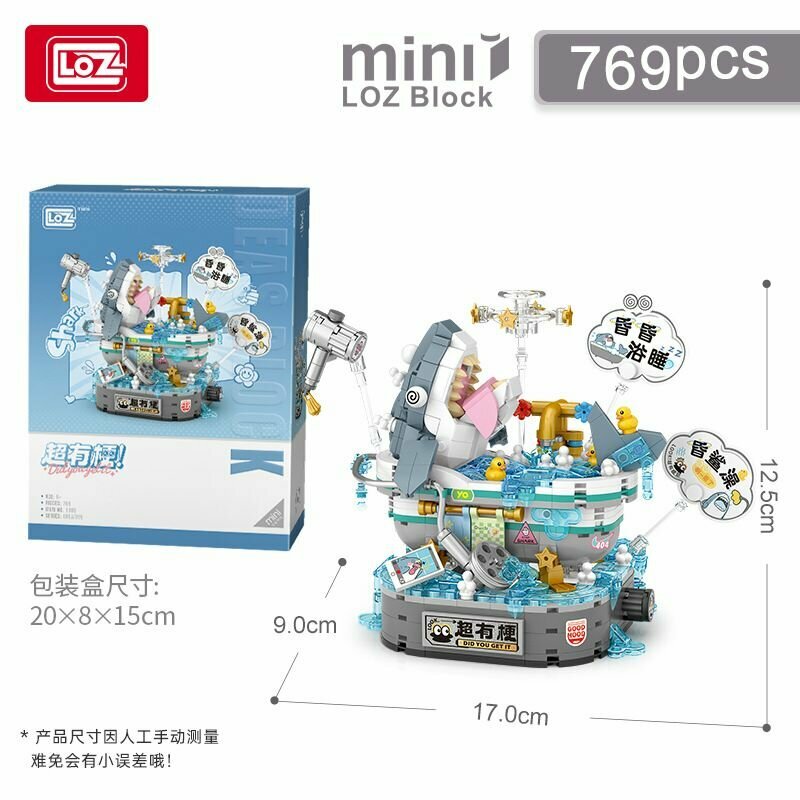 фото Конструктор Loz Mini 1384 Акула в ванной , 769 деталей