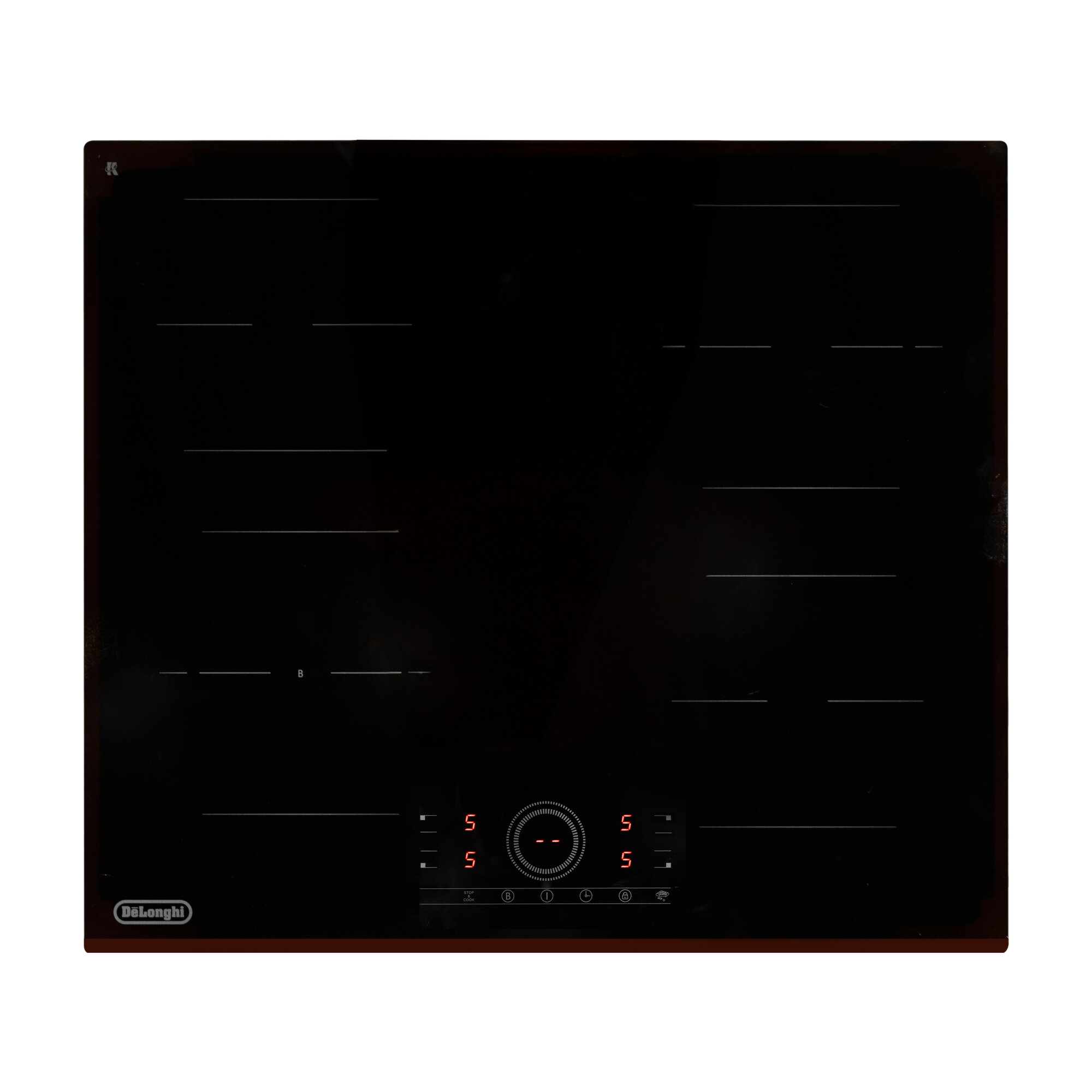 Индукционная варочная панель DeLonghi ELETTRA 1B0P CR, 60 см, черная, Функция Booster, сенсорное управление, Функция Melting
