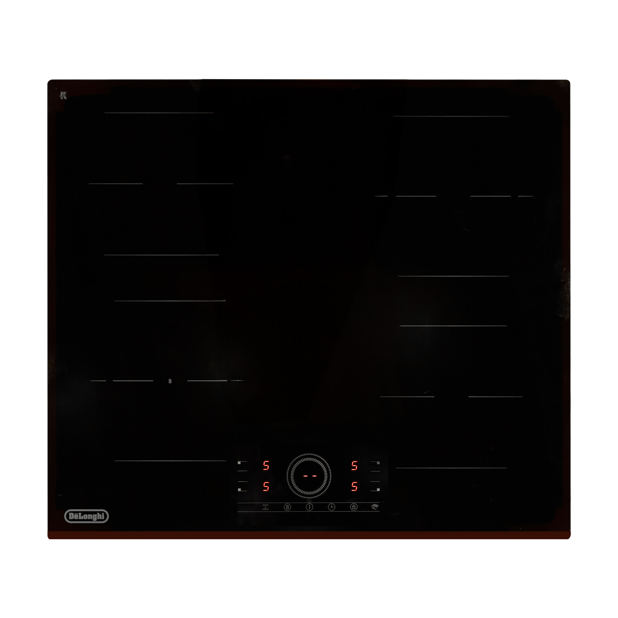 фото Индукционная варочная панель DeLonghi ELETTRA 1B0P CR, 60 см, черная, Функция Booster, сенсорное управление, Функция Melting