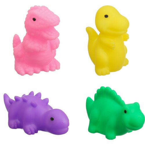 фото Набор резиновых игрушек для ванны «динозавры», 4 шт, крошка я