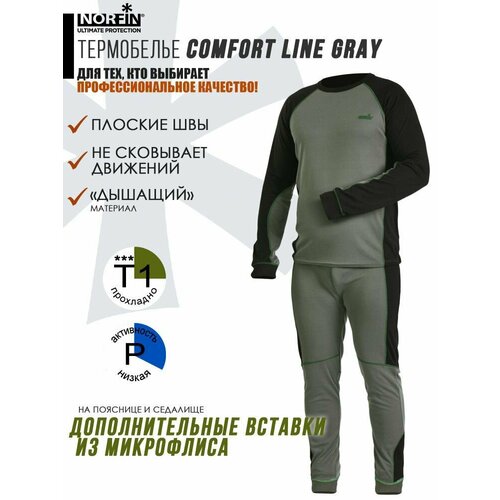 термобелье norfin comfort line 2xl black Комплект термобелья NORFIN, размер S, серый