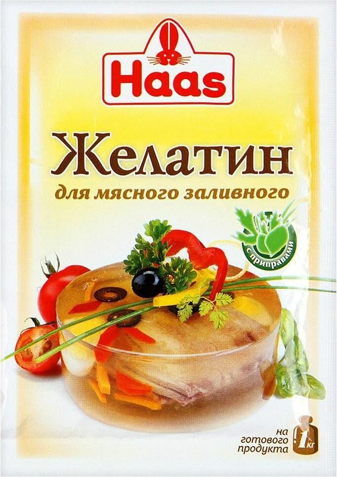 Haas Желатин со сециями для мясного заливного, 25 г