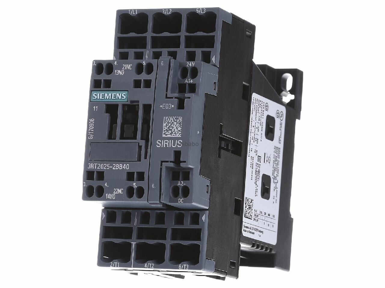 Магнитный контактор 17A 24VDC 3RT2025-2BB40 – Siemens – 4011209832558