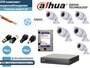 Полный готовый DAHUA комплект видеонаблюдения на 6 камер 5мП (KITD6AHD100W5MP_HDD4Tb)