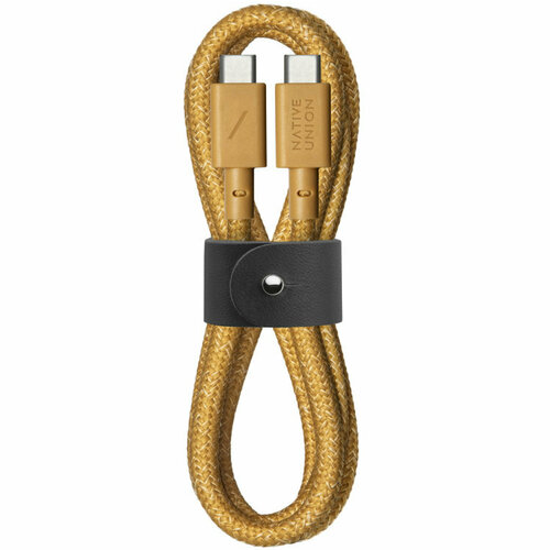 Кабель Native Union Belt USB-C на USB-C, 1.2 м, крафт кабель native union belt l zeb 2 belt cable 1 2 м зебра