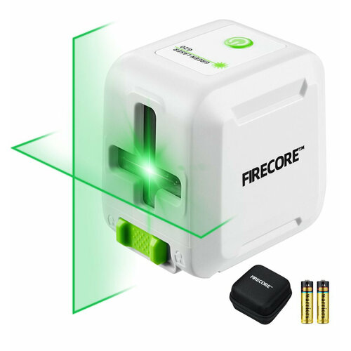 Лазерный уровень FIRECORE G-20, 2 линии ( зелёный луч) белый