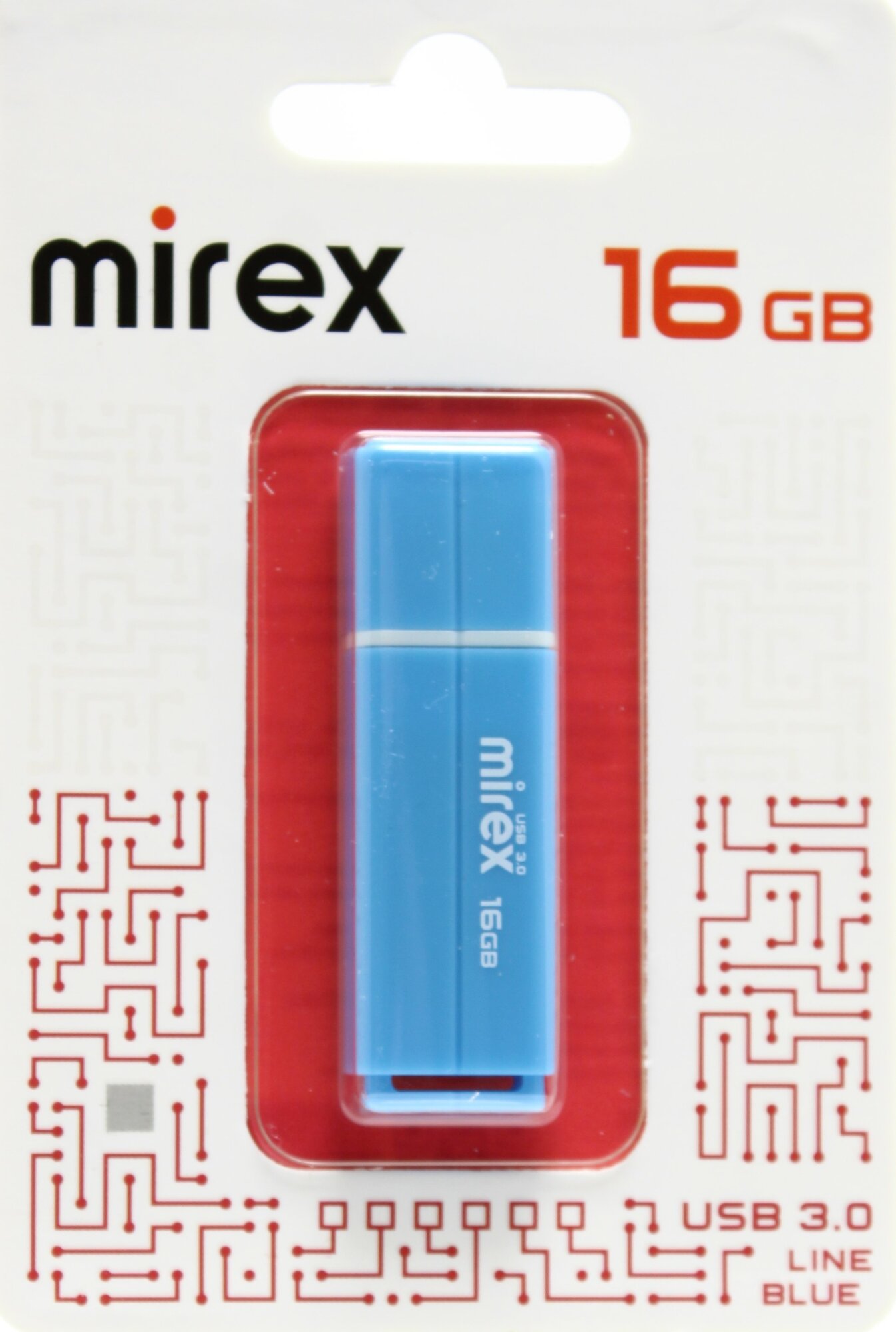 Флешка 16 ГБ USB 3.0 Mirex Line Blue