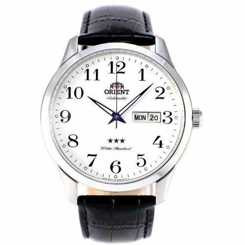 Наручные часы ORIENT, черный, серебряный наручные часы orient наручные часы orient sab0b005bb мужские механические автоподзавод черный