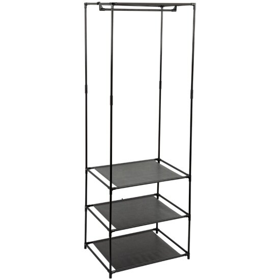 Вешалка-стойка Рыжий Кот напольная с полками и перекладиной