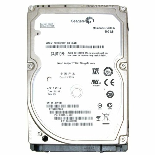 Жесткий диск Seagate 9HH134 500Gb 5400 SATAII 25 HDD 6170₽
