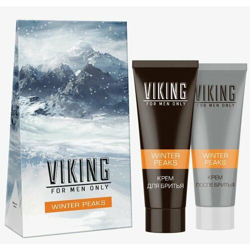 Русская Косметика Набор косметики Viking, Снежные вершины, Крем для бритья, Крем после бритья, 1 уп