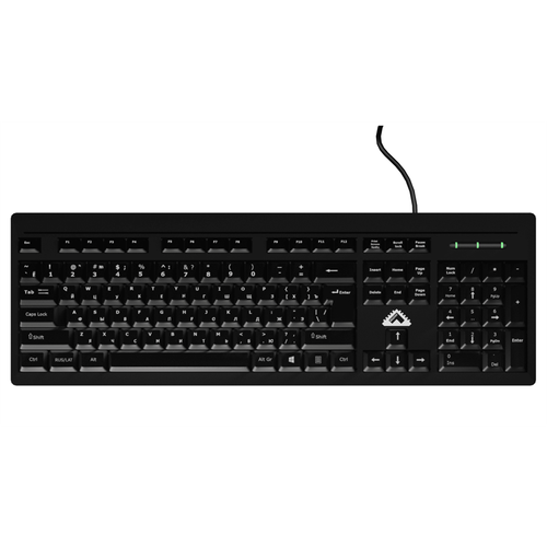 Клавиатура бештау Клавиатура проводная КЛ104РУ 104 клавиши USB 18м Цвет русскойлатинской раскладки БелыйБелый лазерная гравировка черный минпромторг МПТ КЛ104РУSG 337300₽