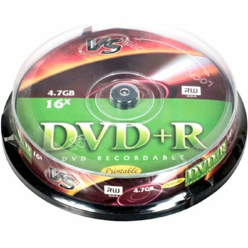 Vs Диски DVD+R 4,7 GB 16x CB 10 Ink Print 620557