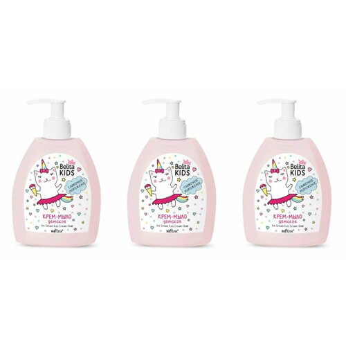 Белита Крем-мыло для девочек 3-7 лет Сливочное мороженое 300 мл 3 шт 879₽