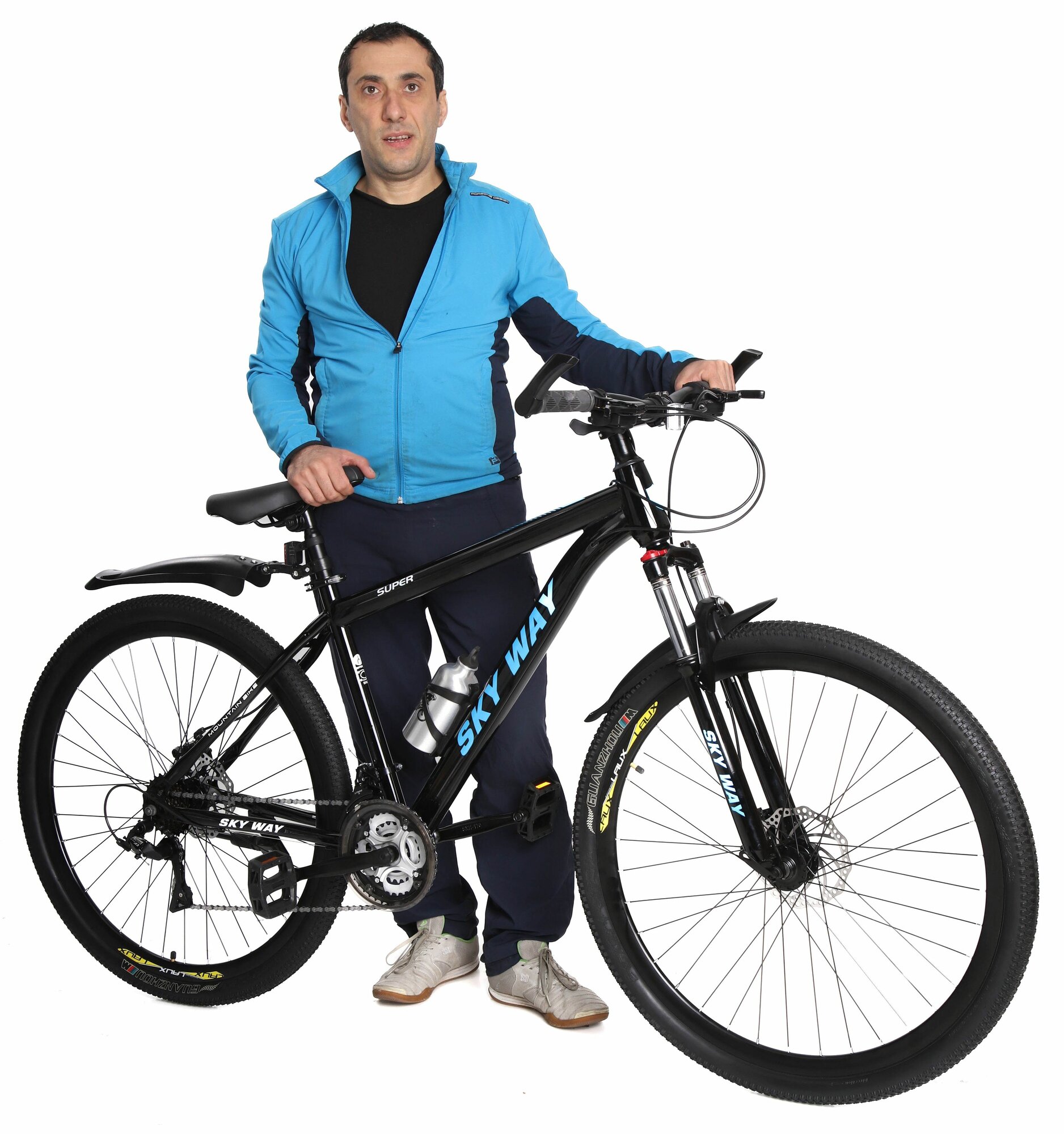 Горно-Городской велосипед SKY WAY 29 Дюймов, Черный (на рост 165-190 см.)