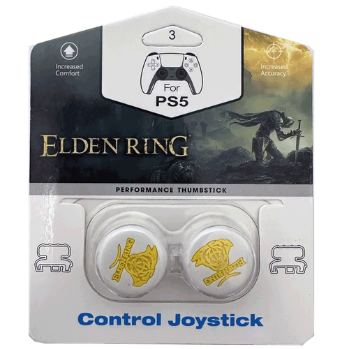 Силиконовые накладки + насадки на стики геймпада Sony PlayStation PS4/PS5/Xbox [Elden Ring][White] полимерные накладки на стики honey для dualshock 4 ps4 dualsense ps5