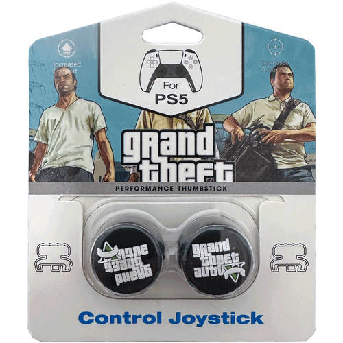 Силиконовые накладки + насадки на стики геймпада Sony PlayStation PS4/PS5/Xbox [Grand Theft Auto V][Black] накладки на стики для джойстика dualsense dualshock xbox зелёный 2шт