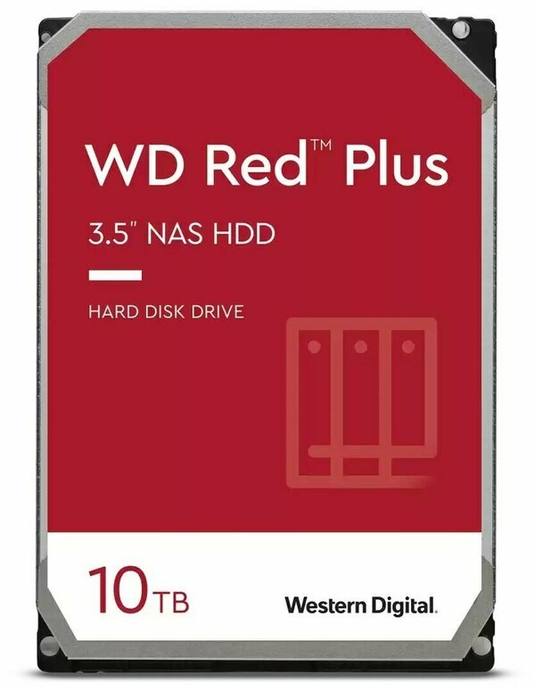 10 ТБ Внутренний жесткий диск Western Digital Red Plus 3.5" 7200 (WD101EFBX)