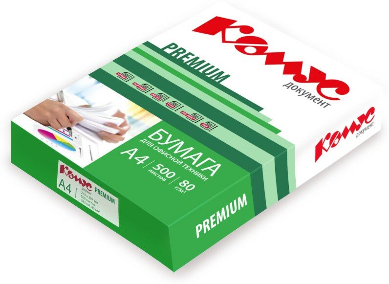 Бумага комус документ Premium(А4, марка А, 80 г/кв. м, 500 л)