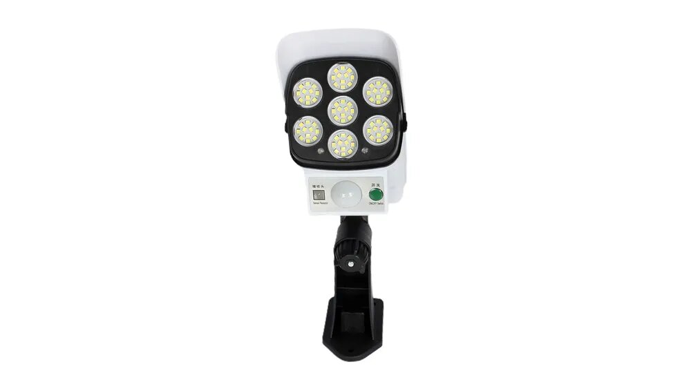 Уличный светильник прожектор Solar Sensor Light 77 SMD LED с пультом с датчиком движения и солнечной батареей на аккумуляторе, лампа муляж видеокамеры наблюдения