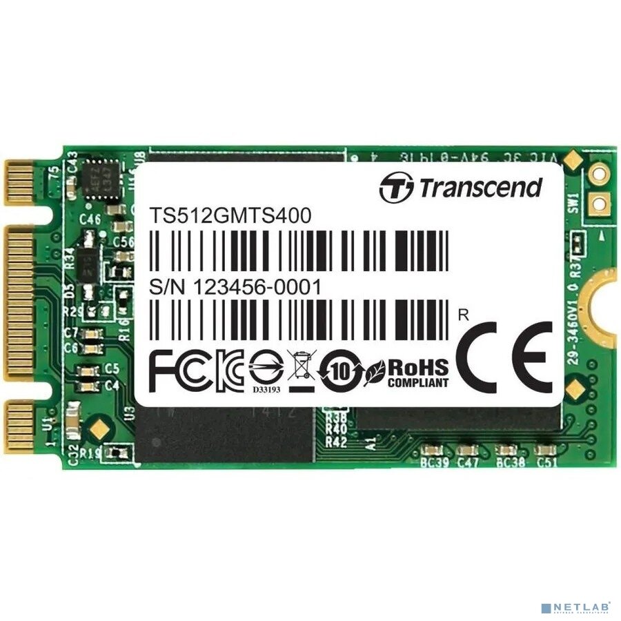 Накопитель SSD M.2 2242 Transcend MTE400S 512GB NVME PCI-E Gen3 x4 3D TLC NAND 2000/900MB/s IOPS 53K/235K MTBF 2M TBW 200 - фото №7