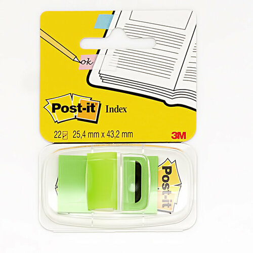 3M Post-it® закладки 22 шт. зеленые 680-BG-LRU 3m post it self sticky notes 100 pcs yellow