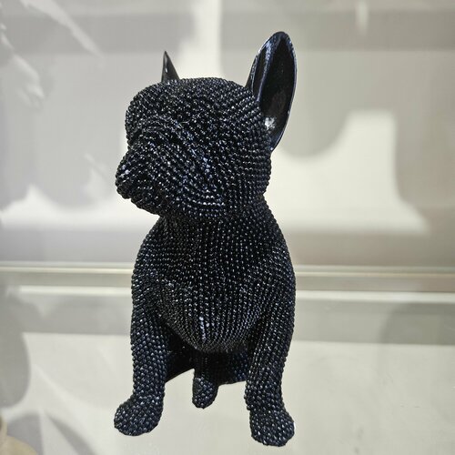 Красивая Статуэтка Бульдог Черный декор и интерьер в дом 3200₽