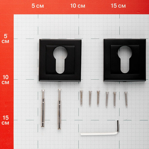 Ключевина Corsa Deco квадратная розетка черная 990316 670₽