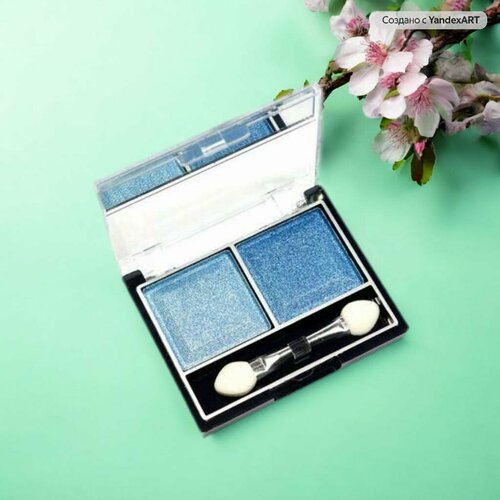 Тени для век Mild двухцветные 08 Голубой и синий-перламутровый 502₽