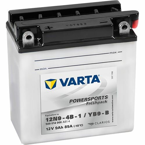 Аккумулятор VARTA мото 9 FP +элек. 12N9-4B-1(YB9-B) 136х76х140 (ETN-509 014 008)